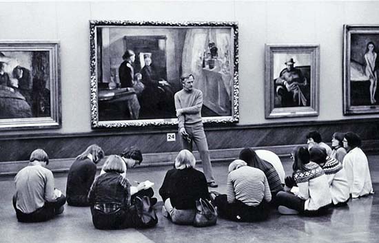 Reidar Bjørn Dittmann underviste i kunsthistorie, her på Munch museet